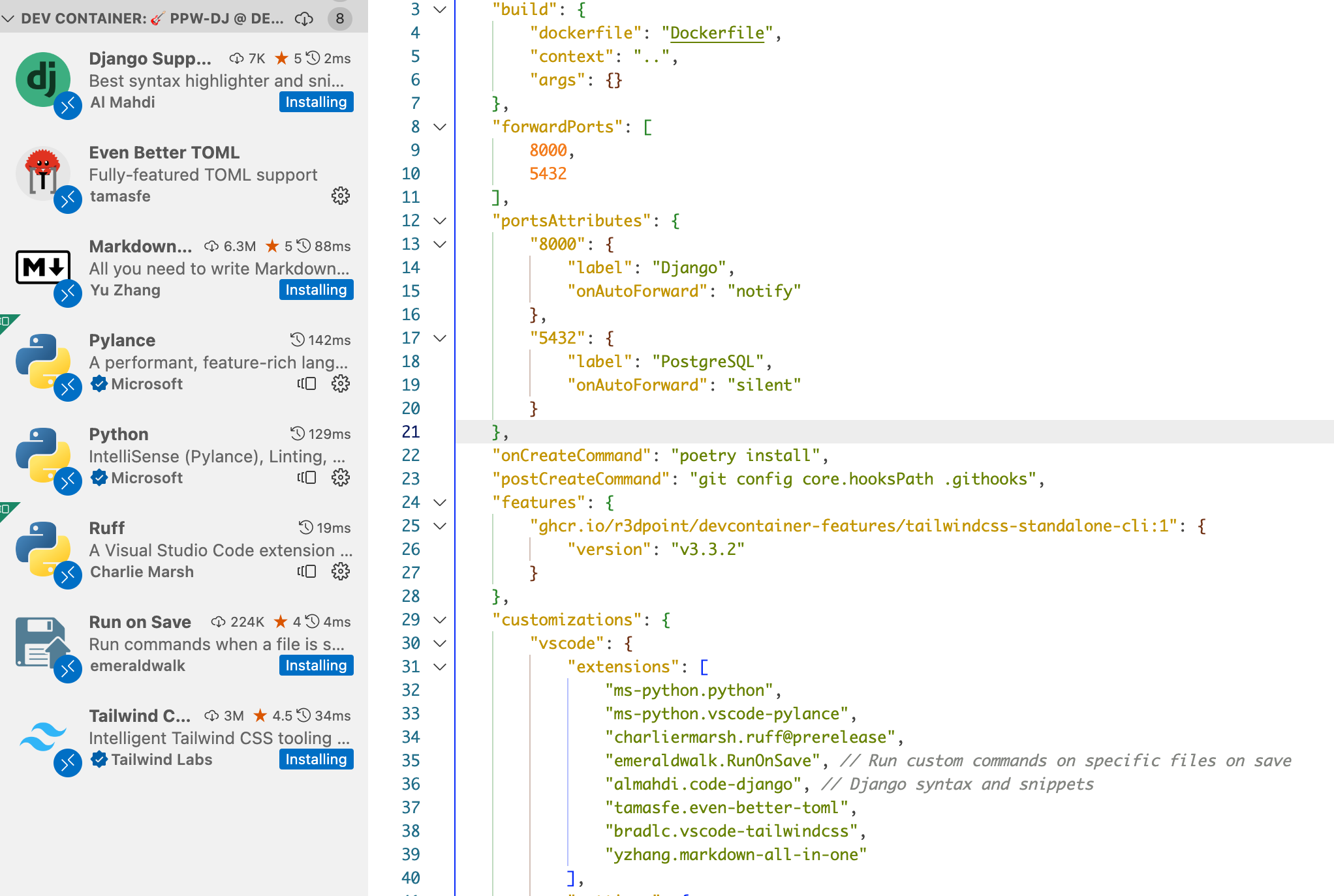 Extensions installing forever while using · Issue 8483
