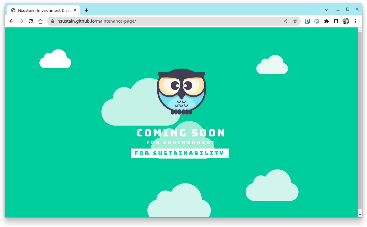 GitHub Nsustain/maintenancepage Maintenance page for