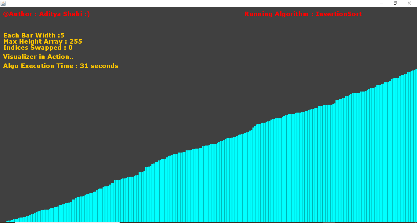 GitHub - adi1505355/SortingAlgorithmVisualizer: A a Java application ...