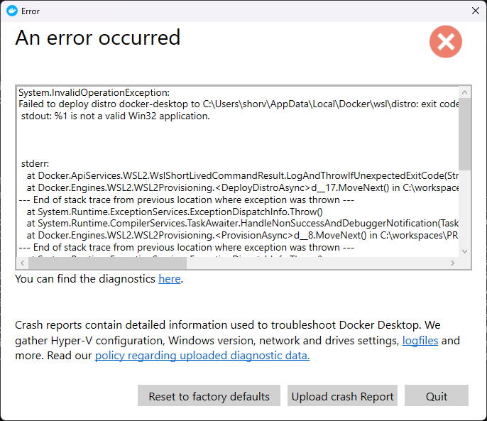 `1 is not a valid Win32 application.` when trying to start WSL · Issue