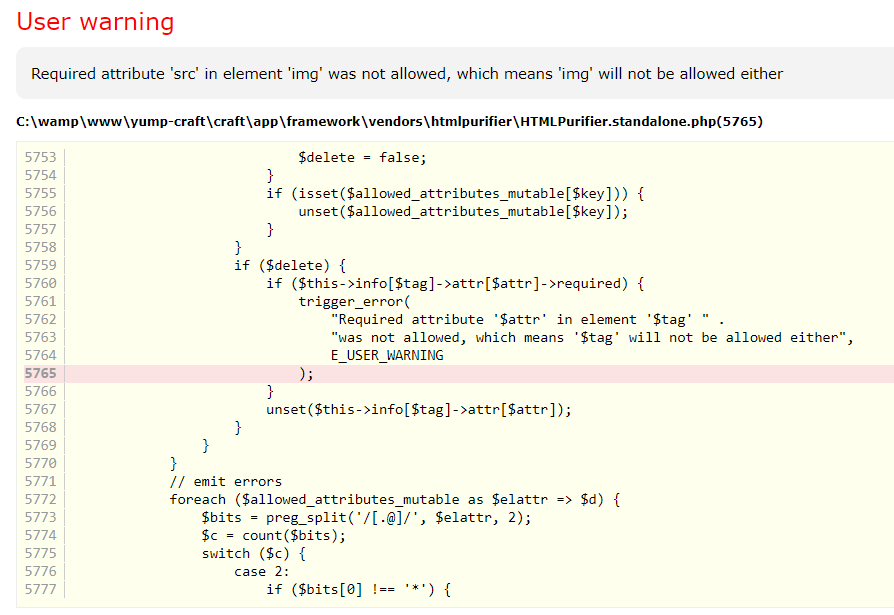 Error when using custom HtmlPurifier config · Issue #1878 · craftcms ...