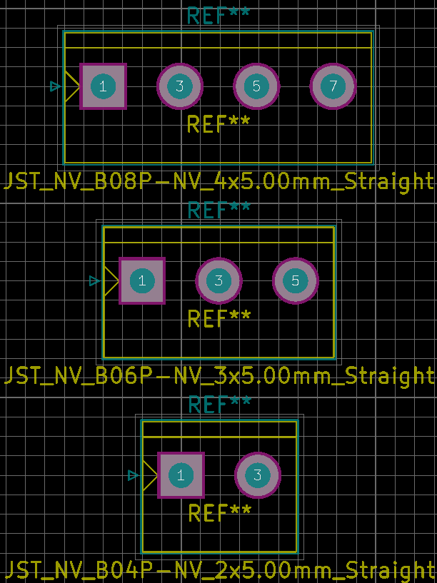 JST NV connector family · Issue 48 · KiCad/Connectors_JST.pretty · GitHub