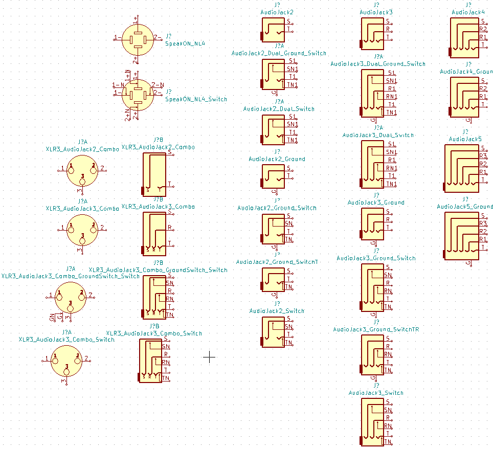 More audio jacks (!1076) · Merge requests · KiCad / KiCad Libraries