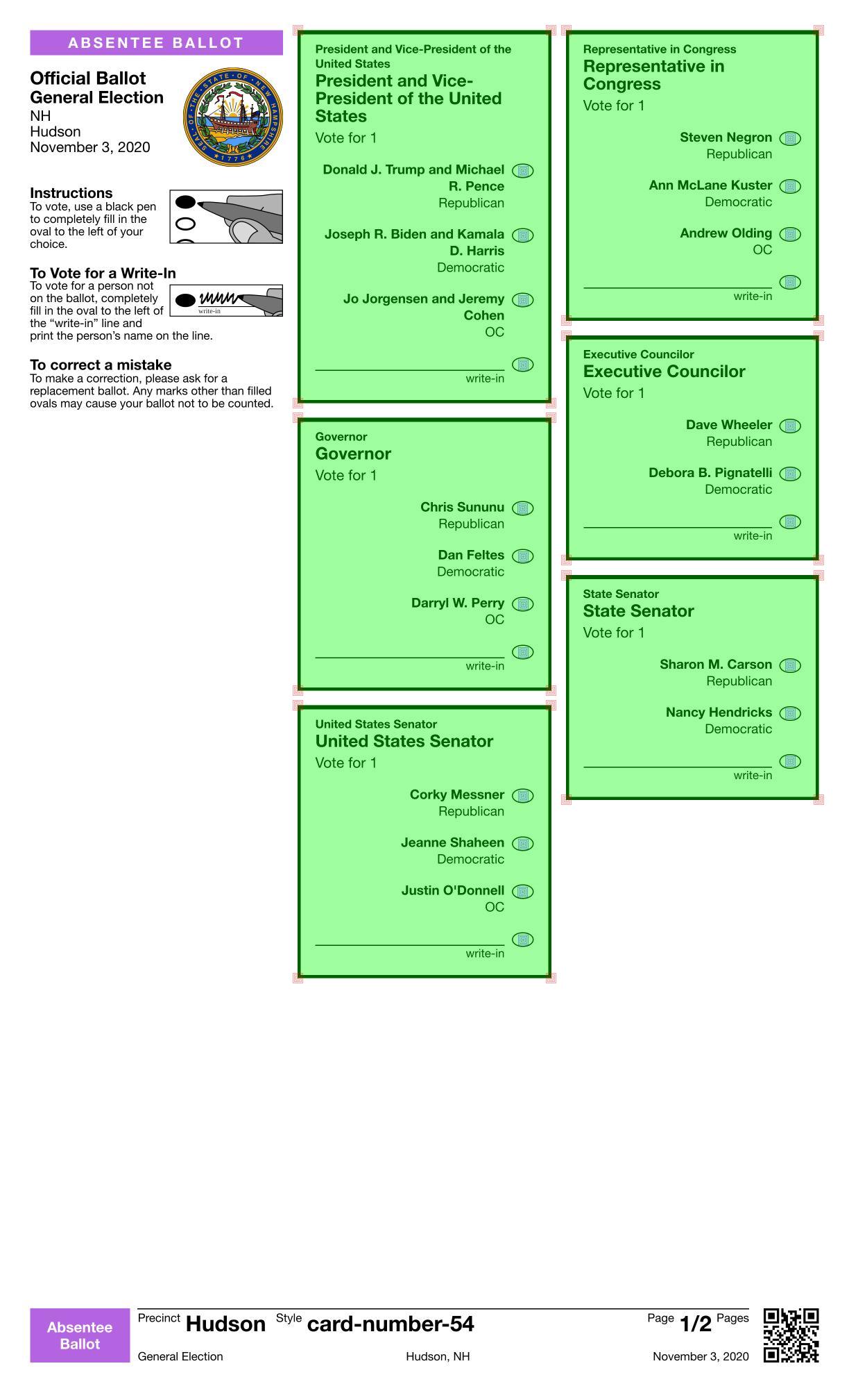NH support ballots with bubbles on the right of the name · Issue 1505