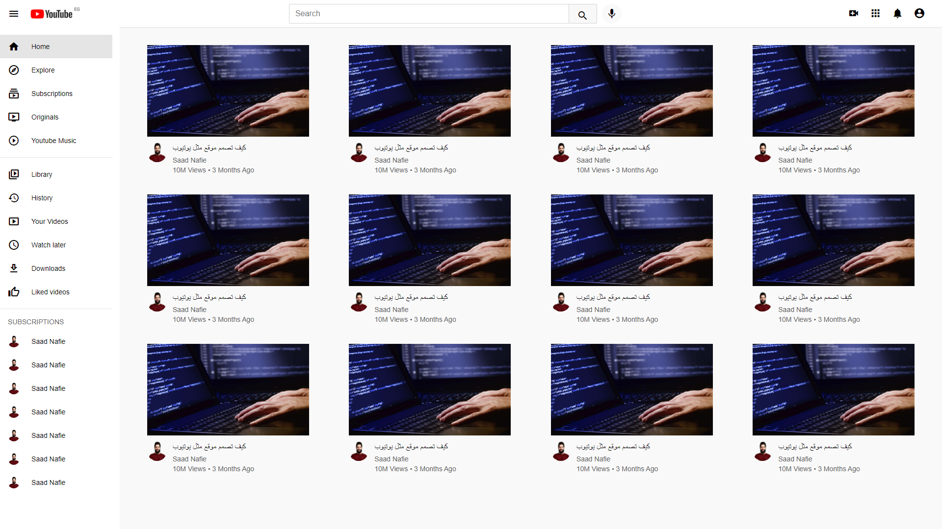 GitHub - saadnafie/youtube_home_page: Build Youtube using HTML & CSS ...