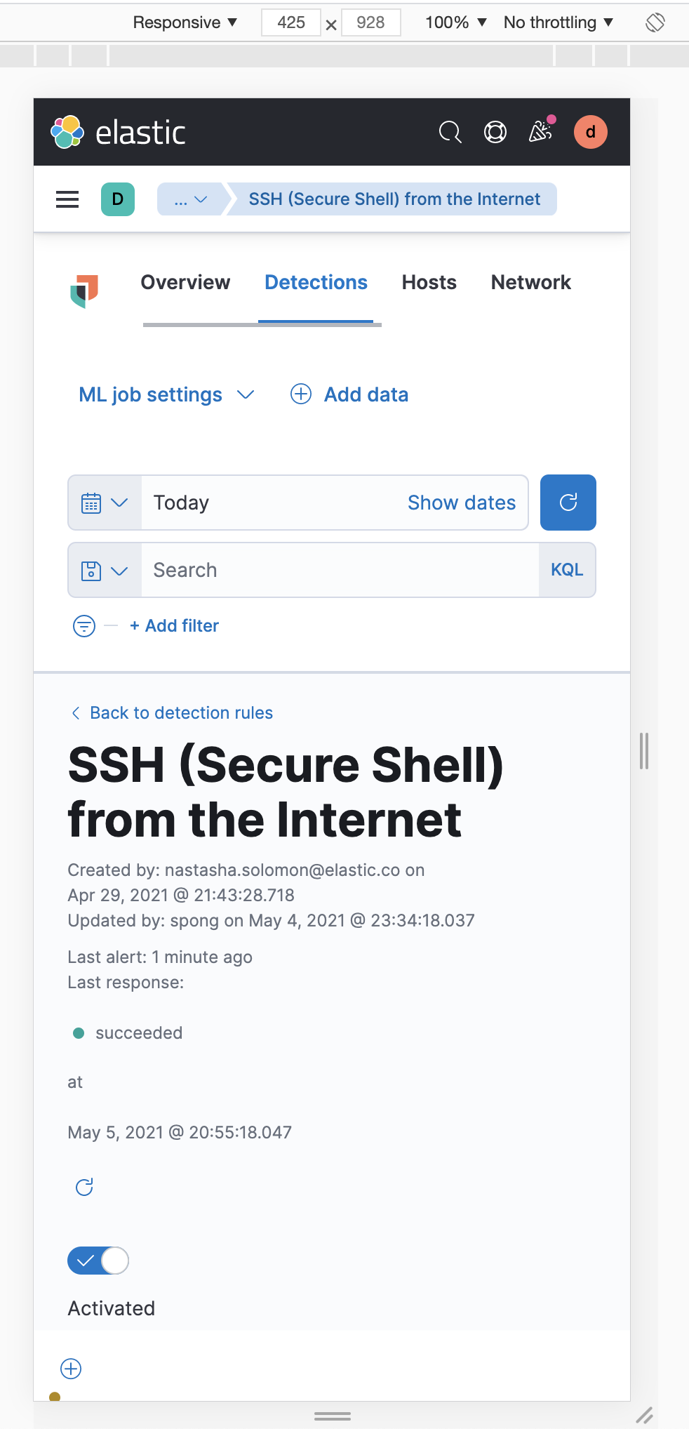 [Security Solution][Detections] Broken mobile layout on the rule page ...