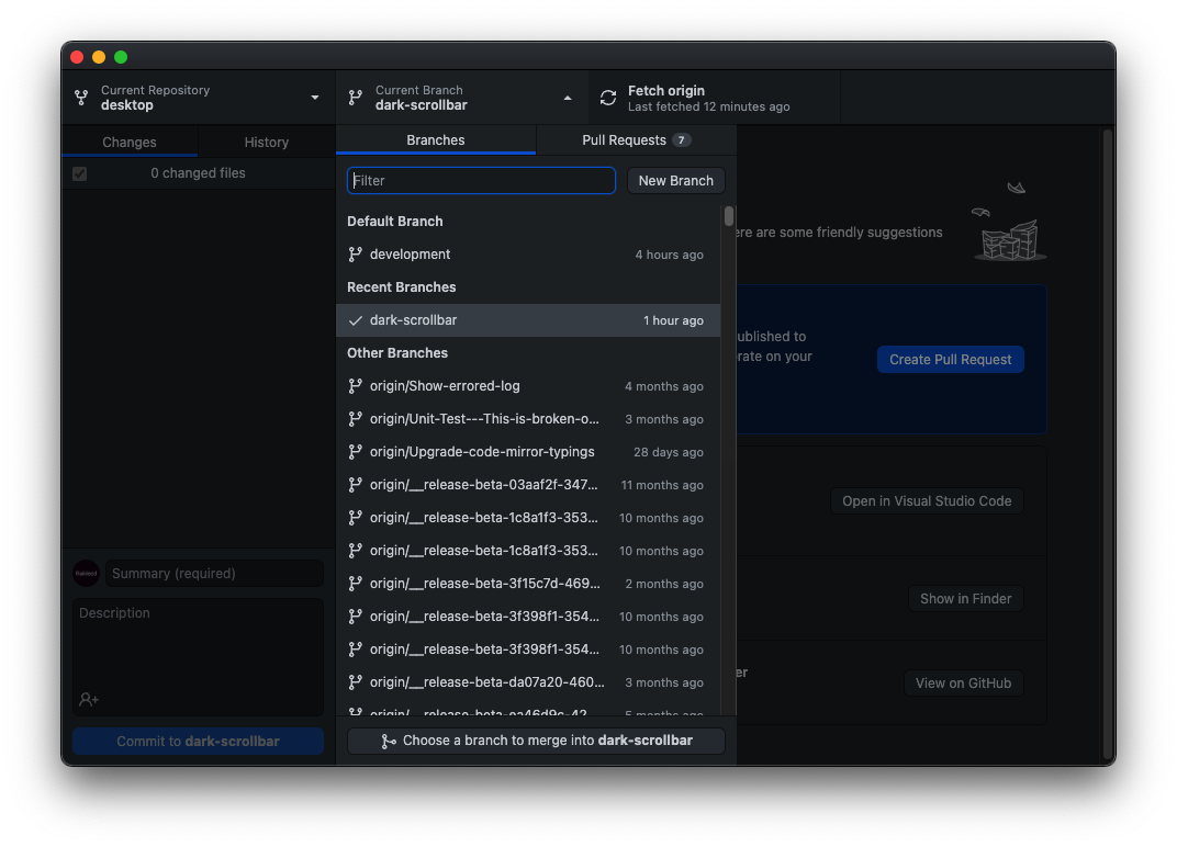 Make dark scrollbar in dark theme by rakleed · Pull Request 14142