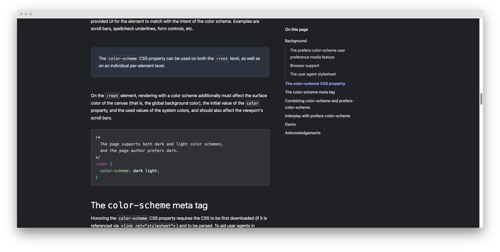 With dark theme enabled, scroll bar is white · Issue 9142