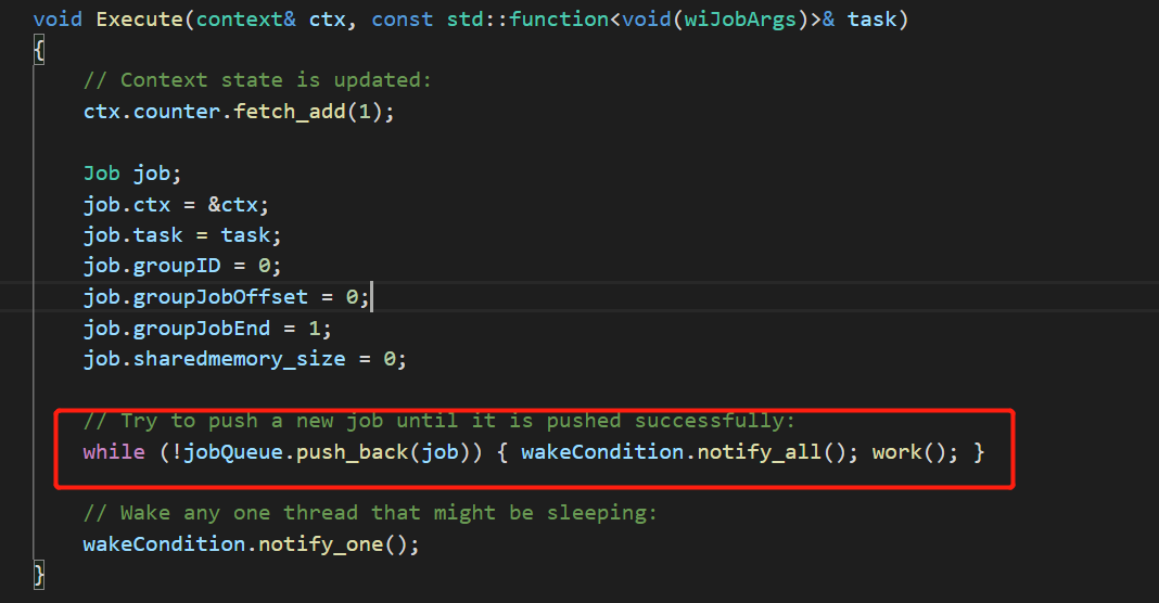 Need help in JobSystem · Issue #260 · turanszkij/WickedEngine · GitHub