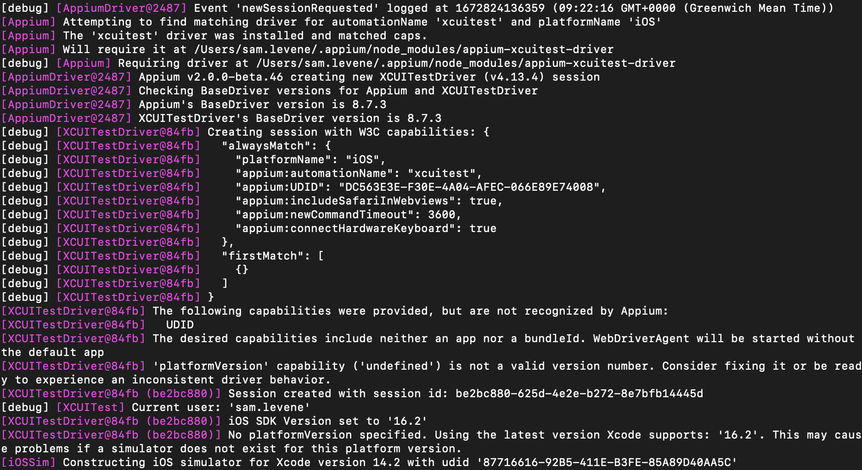 Appium Inspector not respecting the UDID of my simulated iOS device to ...