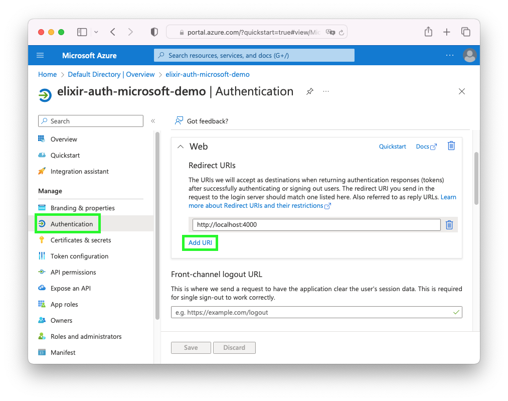 Elixir auth microsoft azure app registration guide md At Main Dwyl 