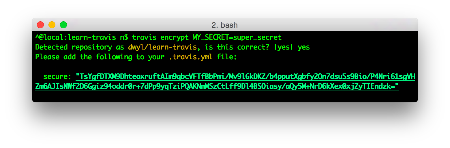 learn-travis-encrypted-variable