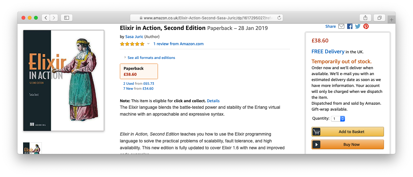 Elixir in action (second edition) by Saša Jurić · Issue