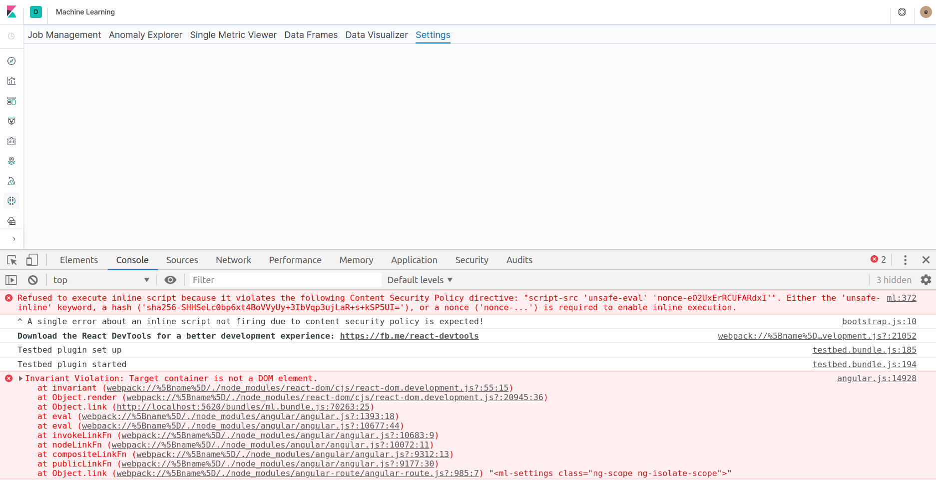 [ML] Error loading settings page · Issue #39669 · elastic/kibana · GitHub
