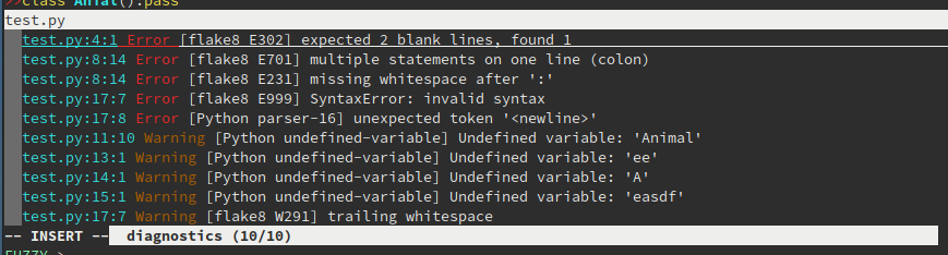 Statusline not showing errors/warnings when hovering · Issue #1832 ...