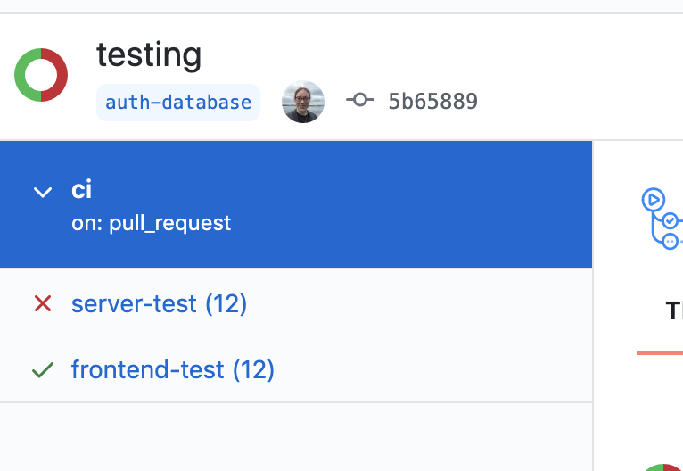 list of builds indicates all builds are healthy, on GitHub build ...