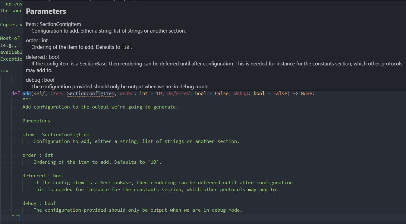 Support for doccer-style docstring expansion · Issue #346 · microsoft ...