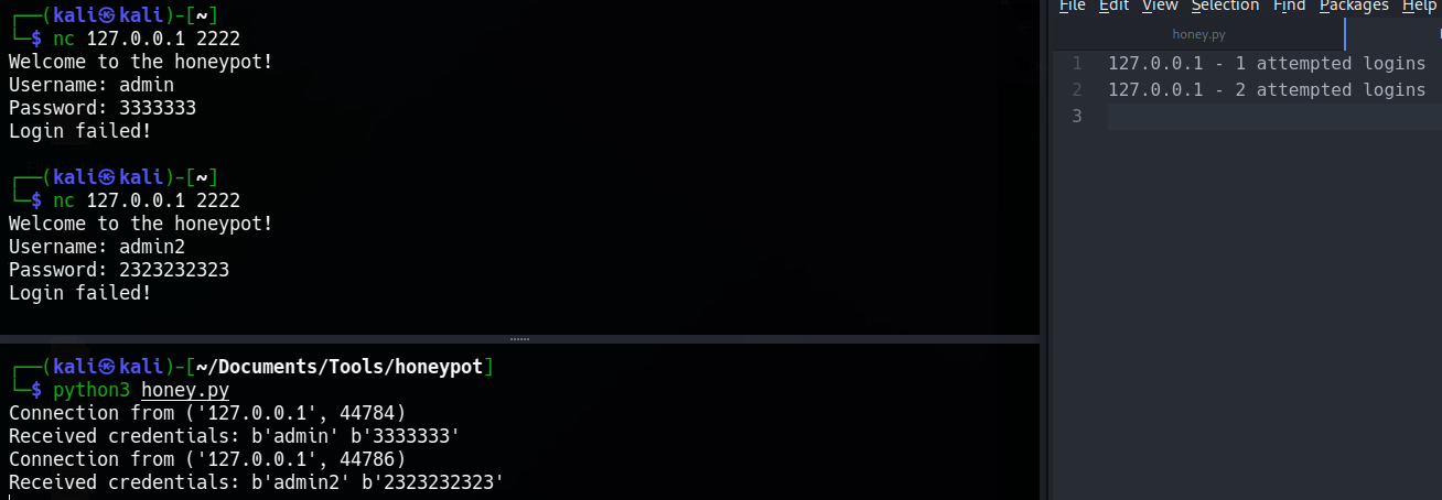 GitHub - PolGs/Honeypot: This honeypot creates a listening socket. When ...