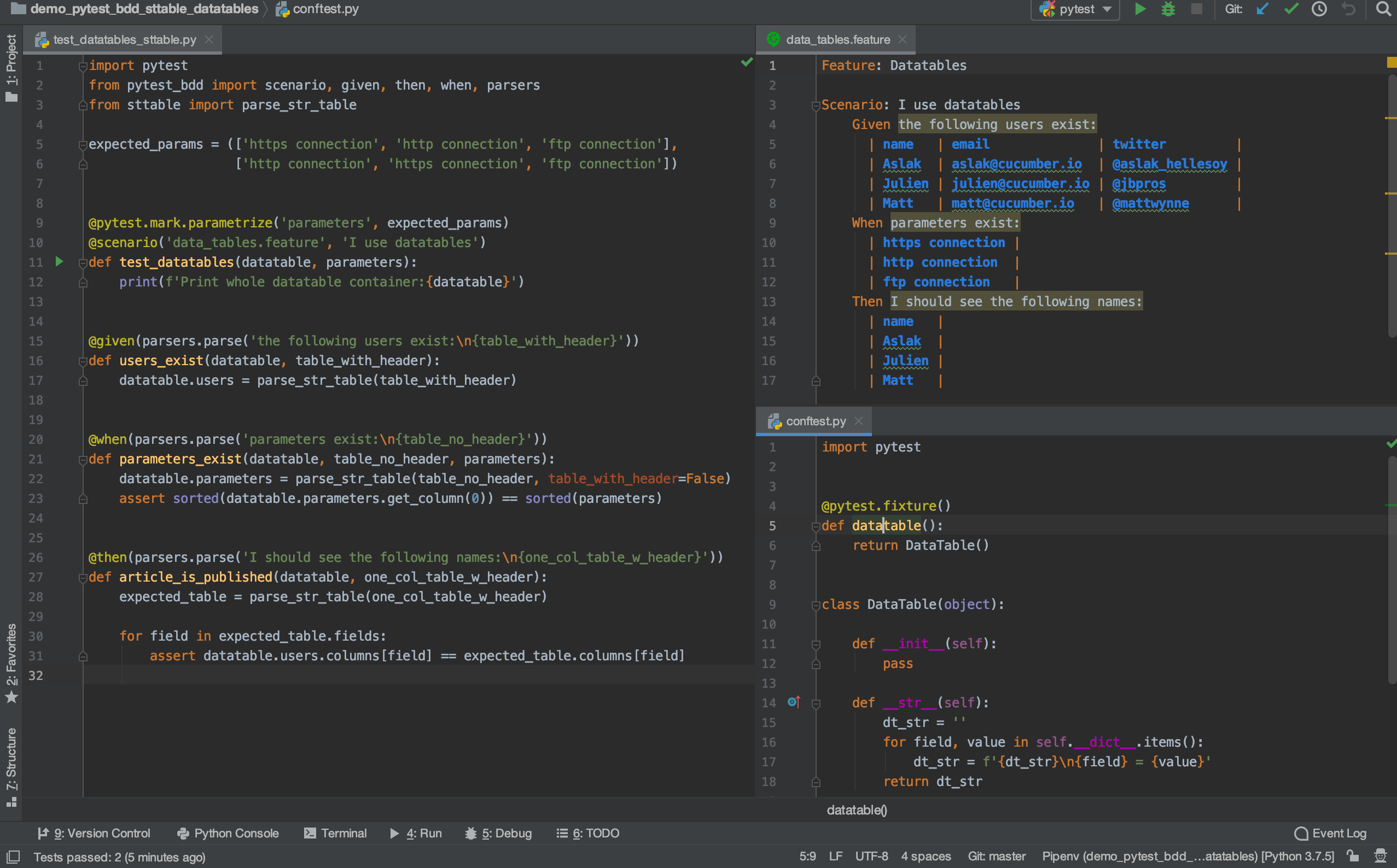 Add support for data tables by PatrickMassot · Pull Request #180 ...