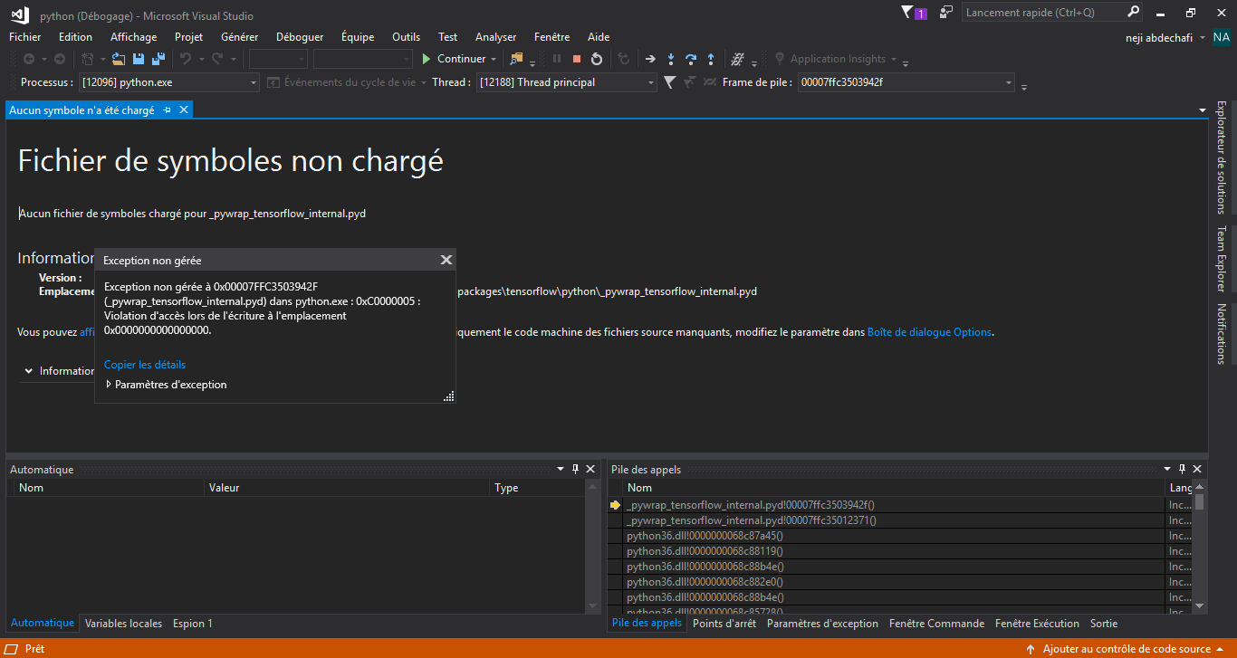 python3.exe crush after running python script with tensorflow · Issue ...