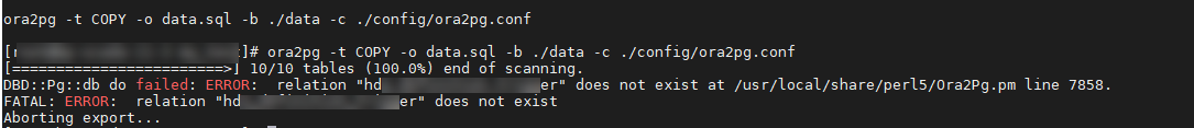 Data extraction fails... · Issue #1156 · darold/ora2pg · GitHub