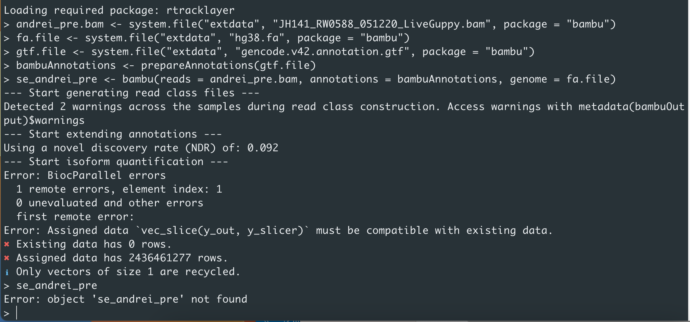 Following up BiocParallel errors in #340 · Issue #361 · GoekeLab/bambu ...