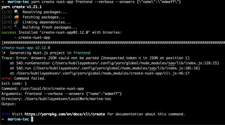 --answers doesn't work · Issue #418 · nuxt/create-nuxt-app · GitHub