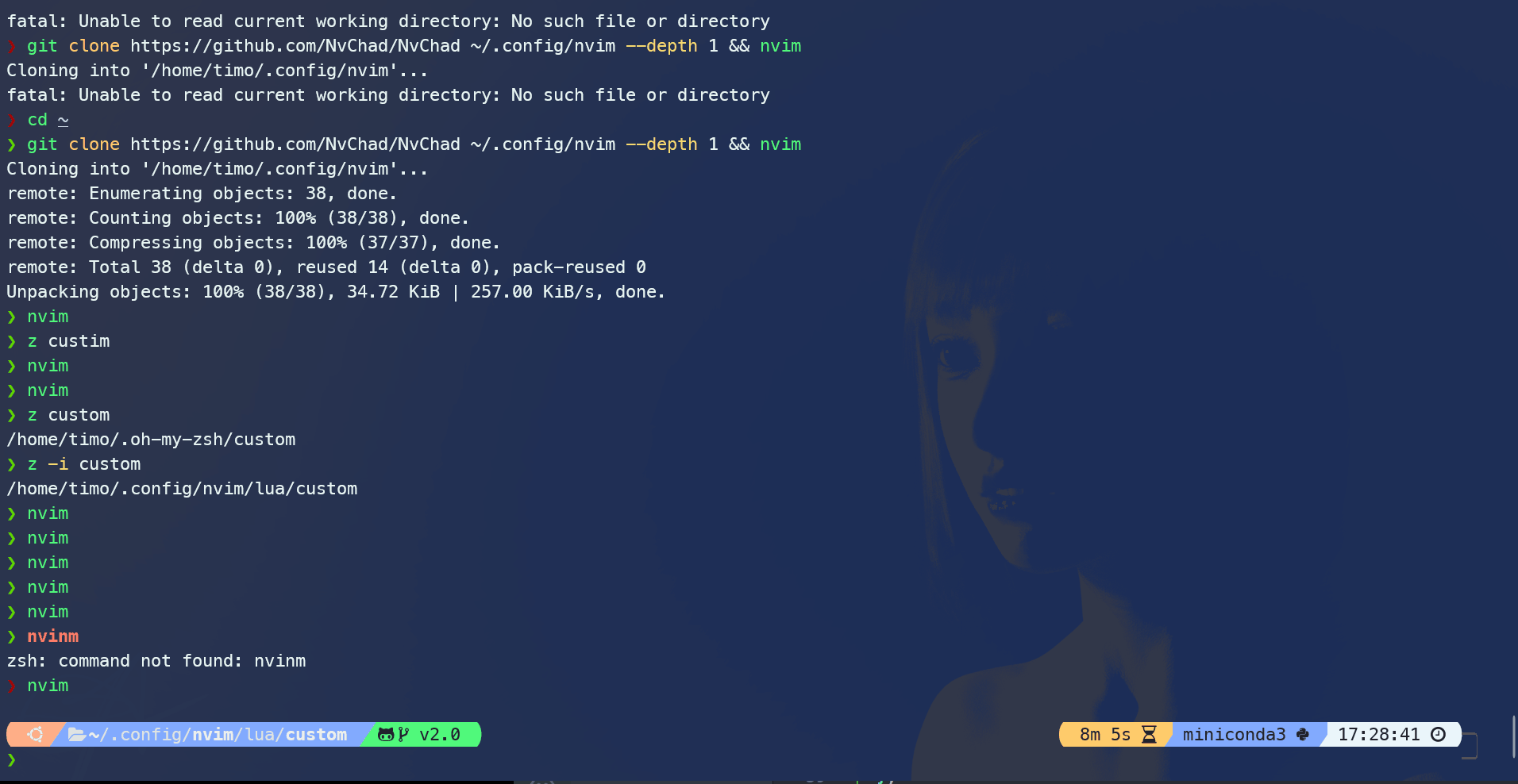 when dashboard is enabled and open the file via ":Telescope find_files ...