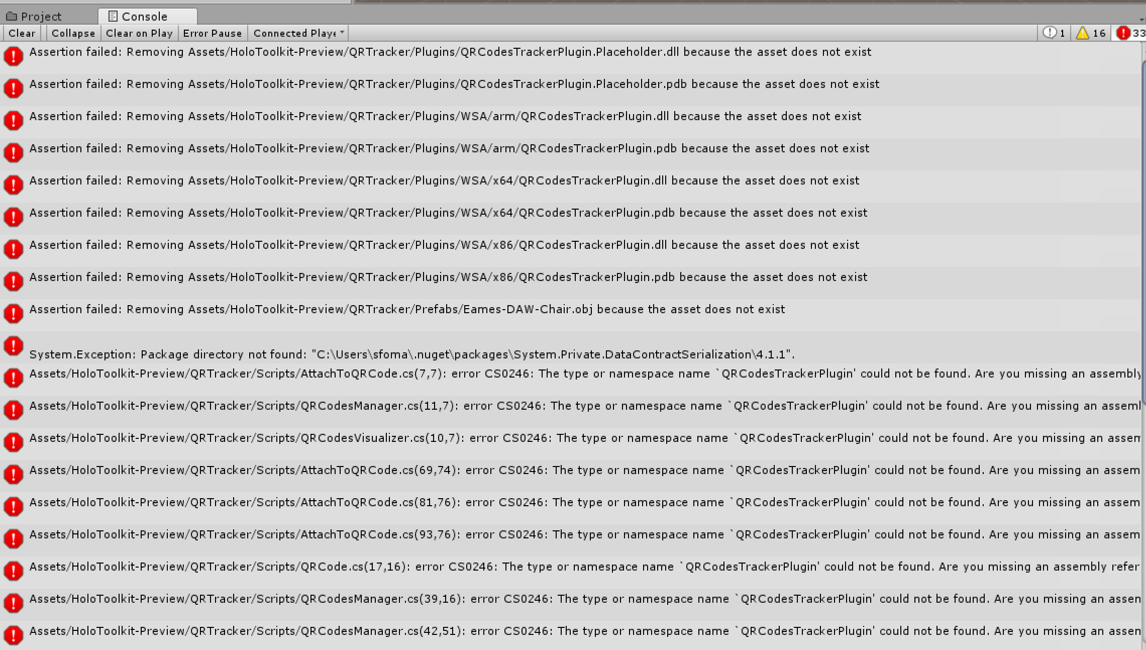 Qr Code Feature Missing Prefabs In Sample Scenes And