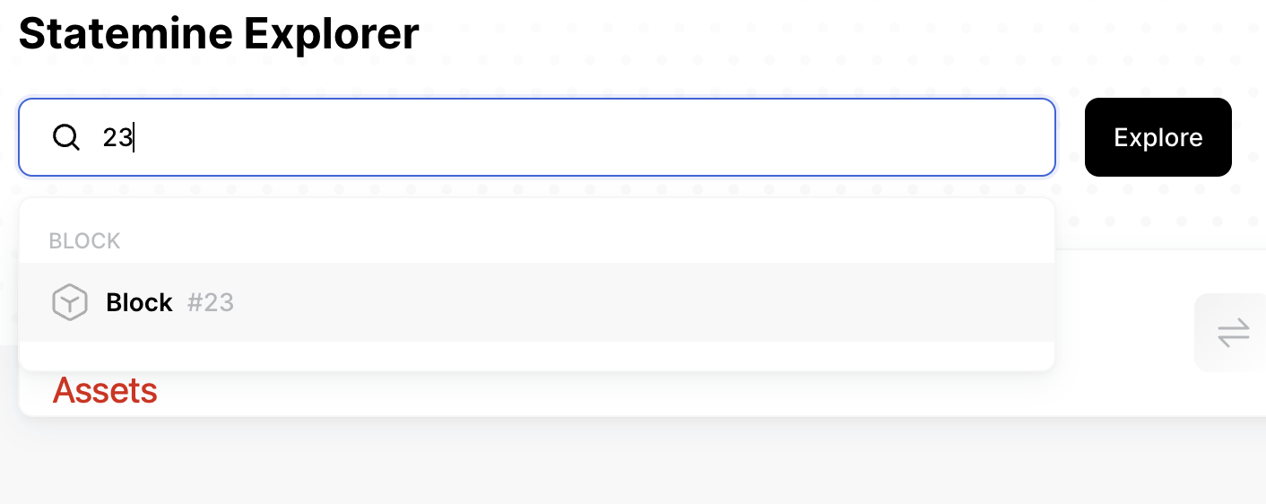 Explorer search support assets · Issue #387 · opensquare-network ...