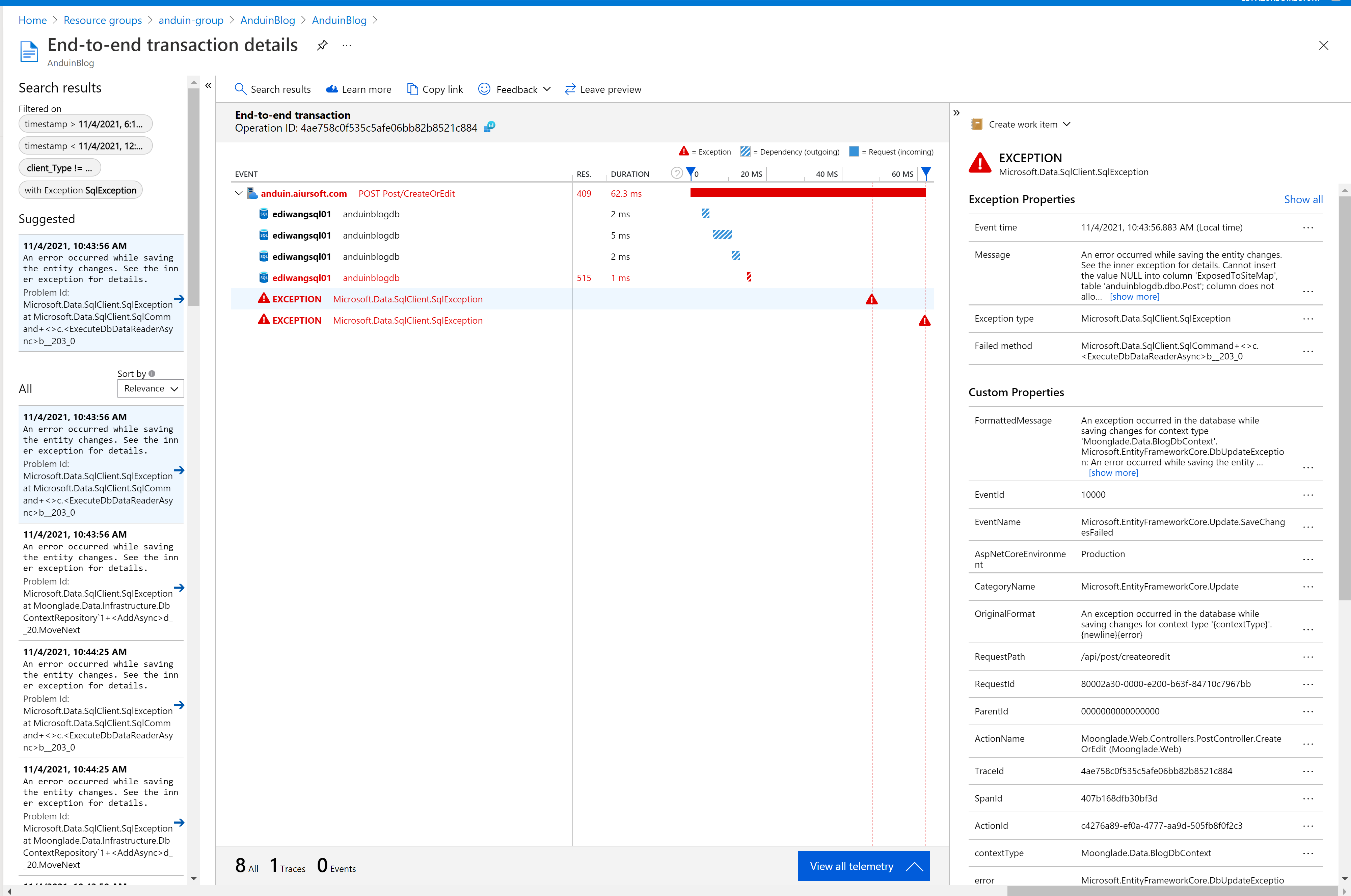 Crash when saving posts. · Issue #585 · EdiWang/Moonglade · GitHub