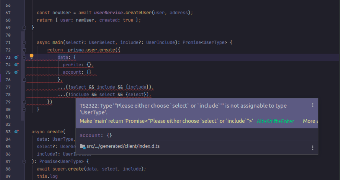 Optionally Including 'select' and 'include' · Discussion 2603 · prisma