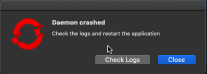 [BUG] On MacOS when daemon running during `crc setup` popup shows ...
