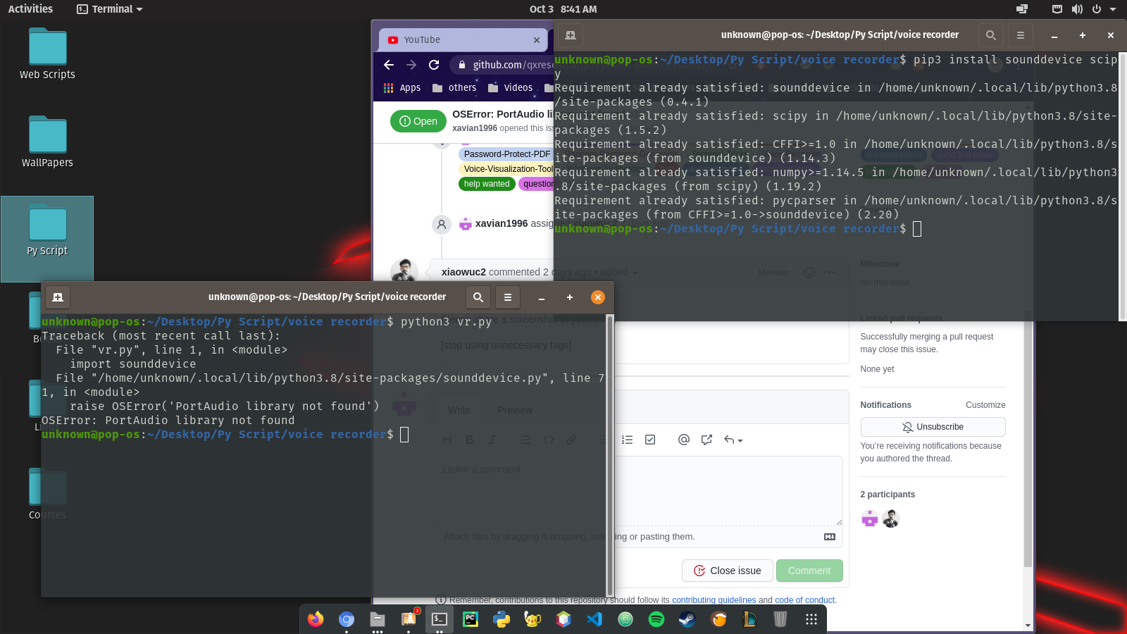 OSError PortAudio library not found · Issue 13 · qxresearch