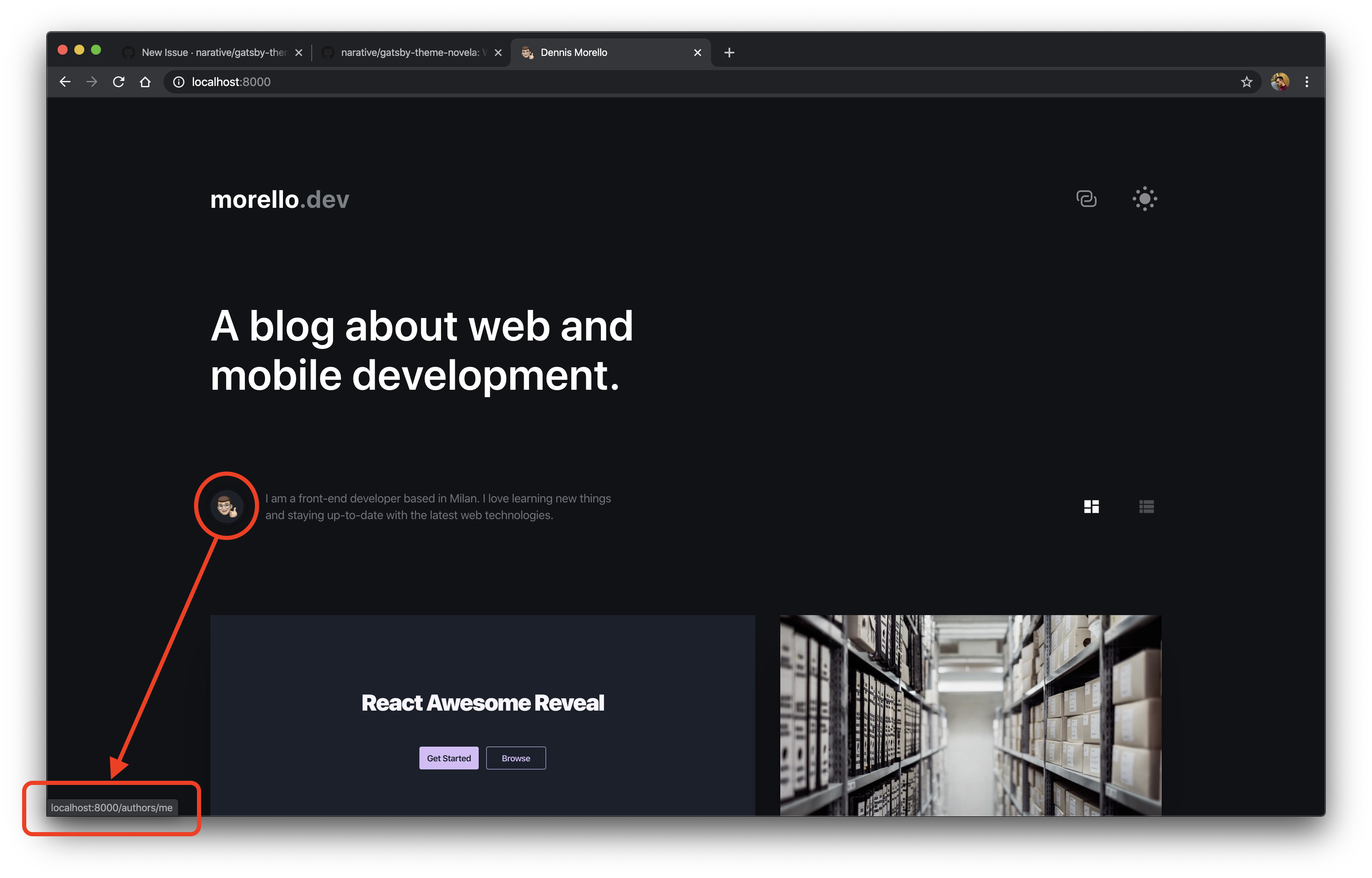 authorsPage not working