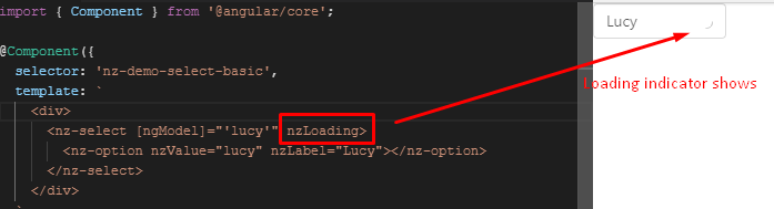 Select does not show loading state when nzShowArrow is set to false ...