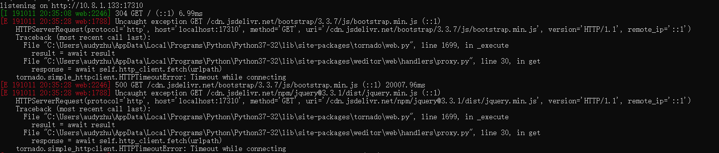 连接设备失败，超时 · Issue #61 · alibaba/web-editor · GitHub