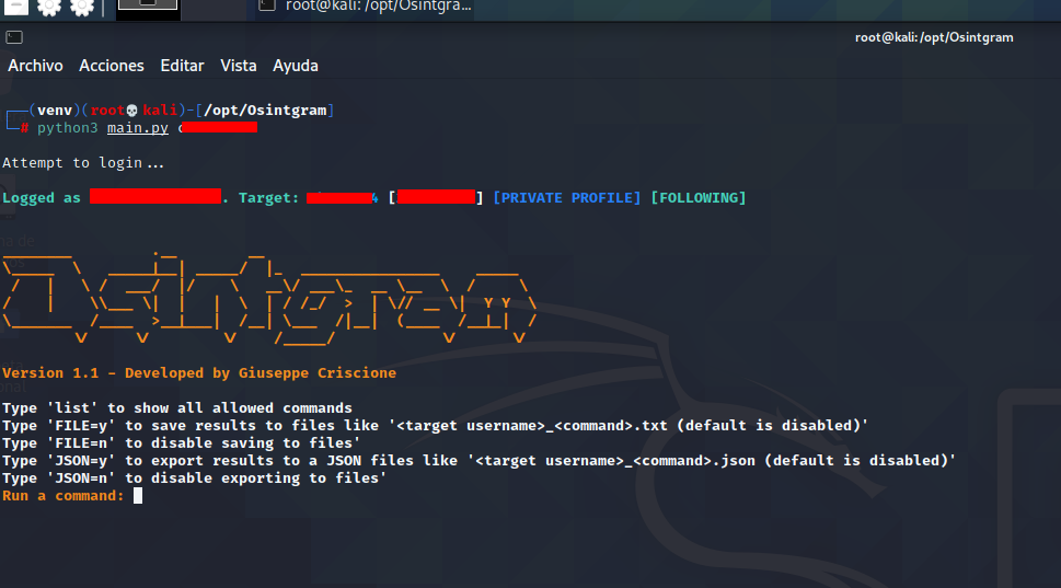 Always stuck on challenge_require · Issue 598 · Datalux/Osintgram · GitHub