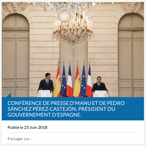 Screenshot of the elysee website showing an example of "d'Manu"