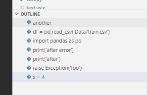 Notebook outline for code cells does not follow the order of the cells ...