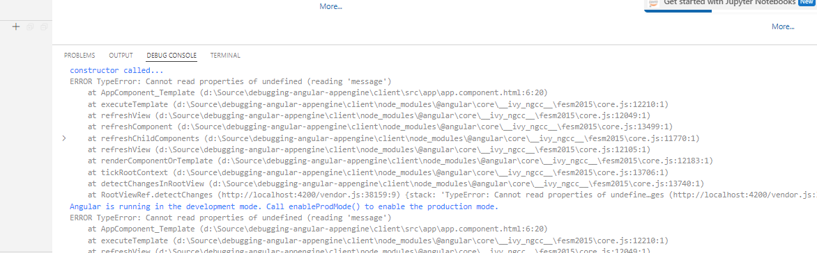Angular error logging prevents stackfraces from displaying properly ...