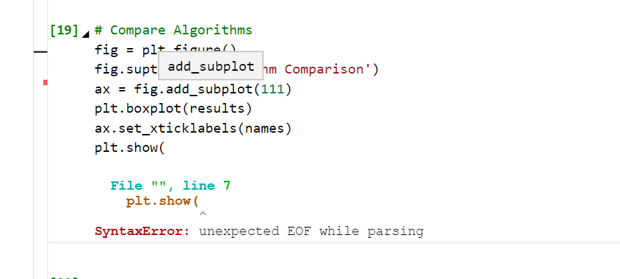 Errors shown in the interactive window block last line of source when ...