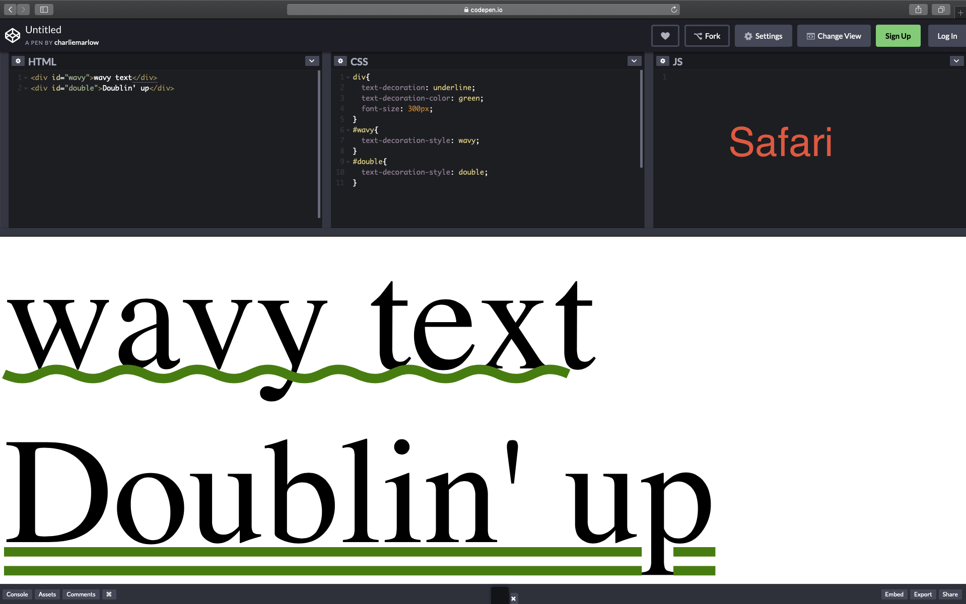  css text decor What Happens To The Wavy Double Lines When text 
