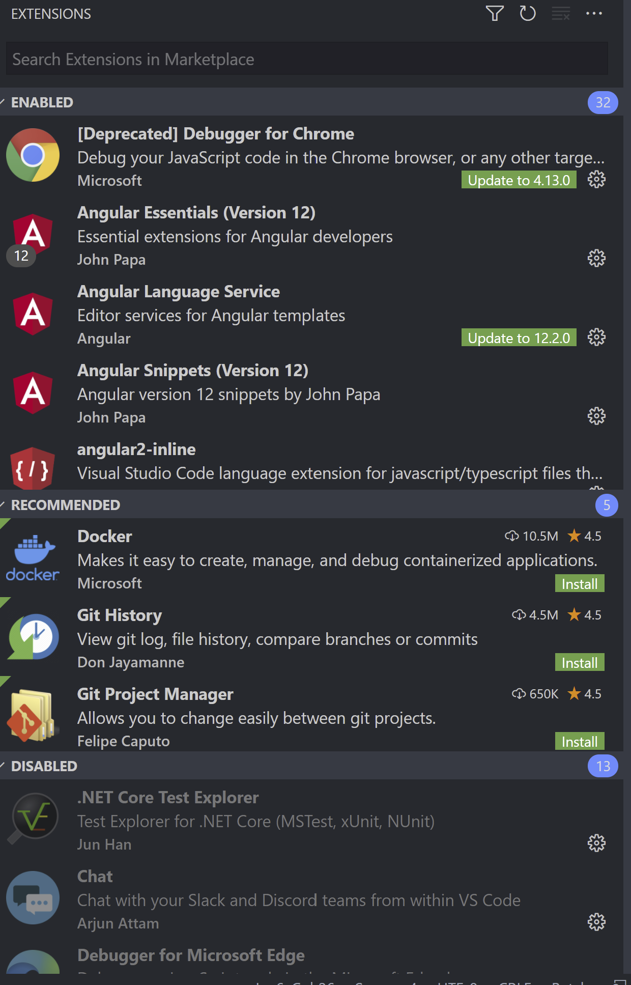 Some info about extension now not shown in Extensions any more · Issue ...