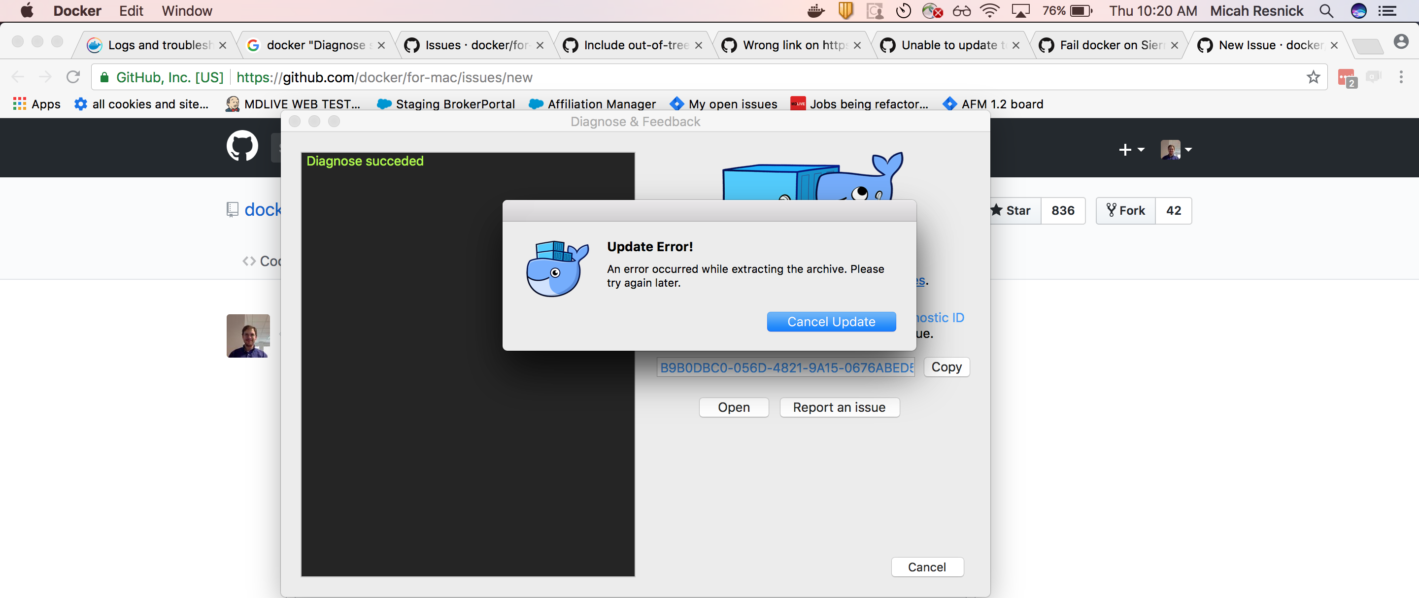 Cannot upgrade Docker for Mac to 18.06.1 · Issue #3190 · docker/for-mac ...