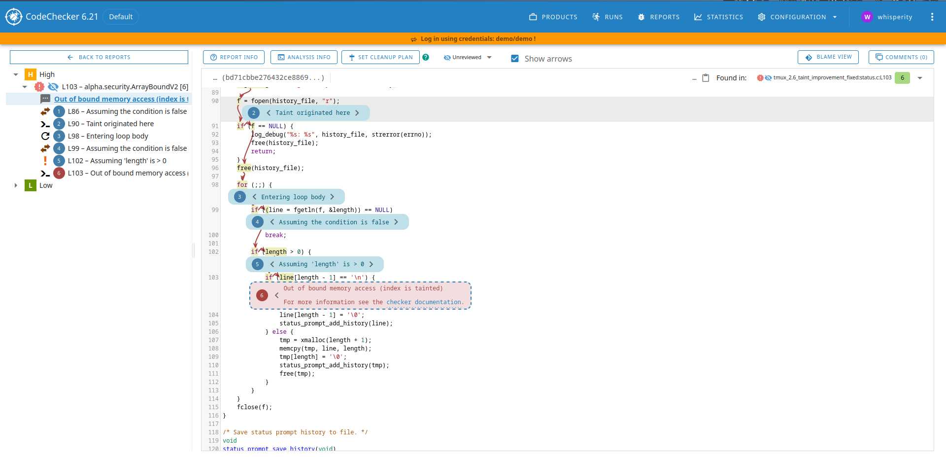 CodeChecker UI 6.21 abbreviating the entire file path to oblivion, making it unreadable without the tool-tip