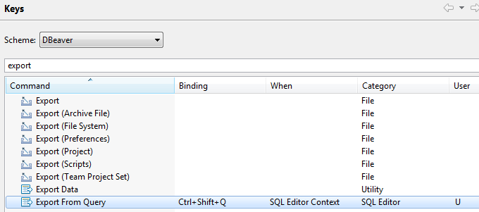 Export Resultset hotkey ? · Issue #2332 · dbeaver/dbeaver · GitHub