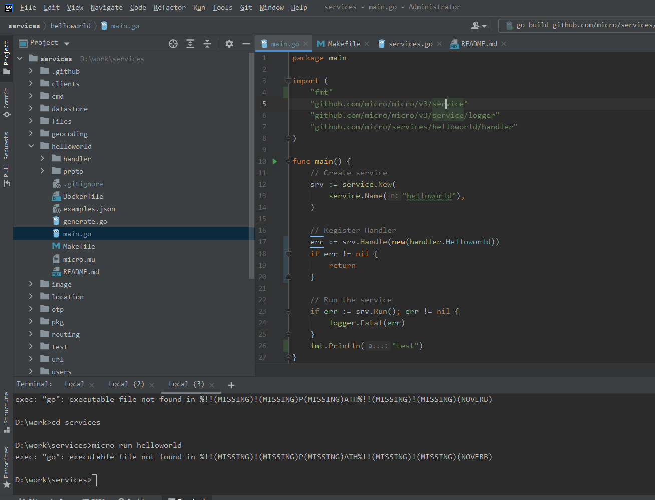 run helloworld is bad · Issue #1798 · micro/micro · GitHub
