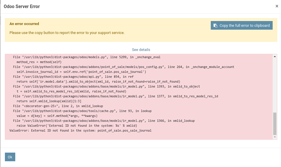Error on checking Invoice for customers in POS Settings · Issue #31370 ...