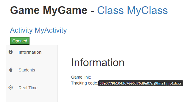 activity information